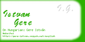 istvan gere business card