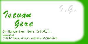 istvan gere business card